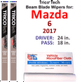 thumbnail image 1 of 2017 Mazda 6 Beam Blade Wipers (Set of 2), 1 of 3