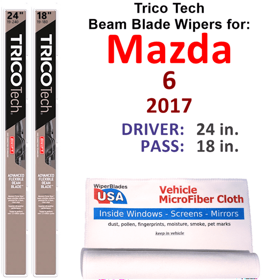 2017 Mazda 6 Beam Blade Wipers (Set of 2)