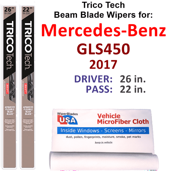2017 Mercedes-Benz GLS450 Beam Blade Wipers (Set of 2)