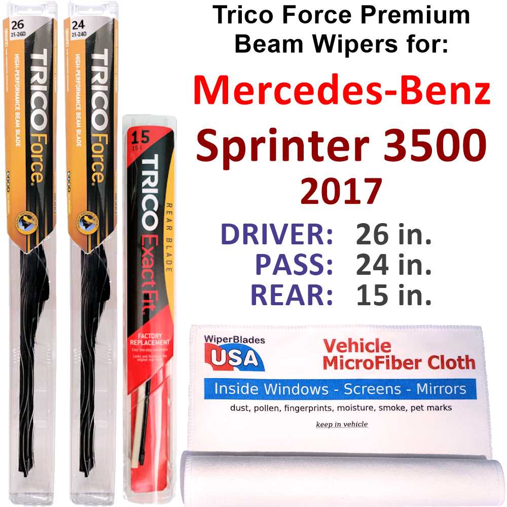 2017 Mercedes-Benz Sprinter 3500 Performance Beam Wipers (Set of 3) w ...