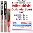 thumbnail image 1 of 2017 Mitsubishi Outlander Sport Beam Blade Wipers (Set of 3) w/Rear Wiper, 1 of 4