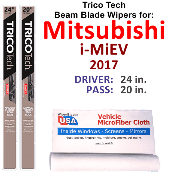 2017 Mitsubishi i-MiEV Beam Blade Wipers (Set of 2)