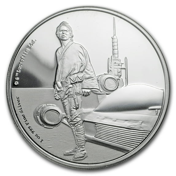 2017 Niue 1 oz Silver $2 Star Wars Luke Skywalker (w/Box & COA)