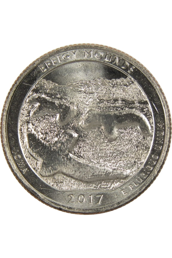 2017 P Effigy Mounds National Park Quarter BU Uncirculated Clad Coin