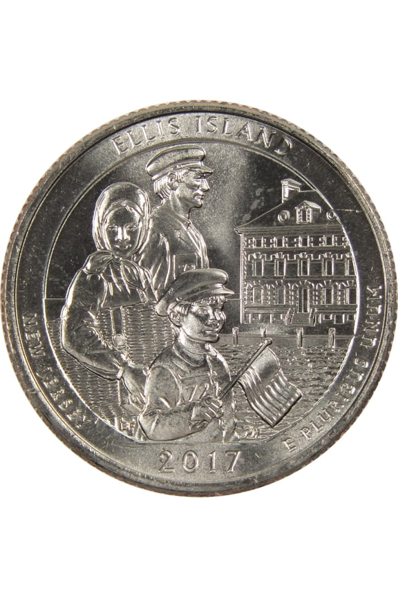 2017 P Ellis Island National Park Quarter BU Uncirculated Clad Coin