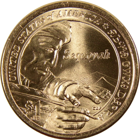 2017 P Sequoyah Native American Dollar BU Uncirculated $1 Coin