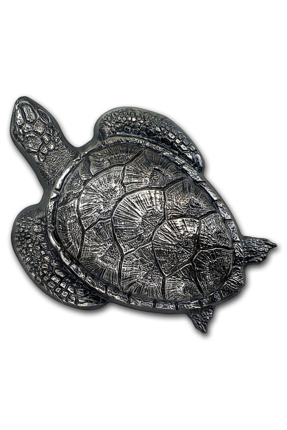 2017 Palau 45 gram Silver Antique Finish Sea Turtle