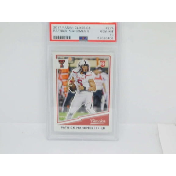 2017 Panini Classics Rookie RC #274 Patrick Mahomes II Texas Tech Red Raiders GEM MINT PSA 10 Serial Number May Vary