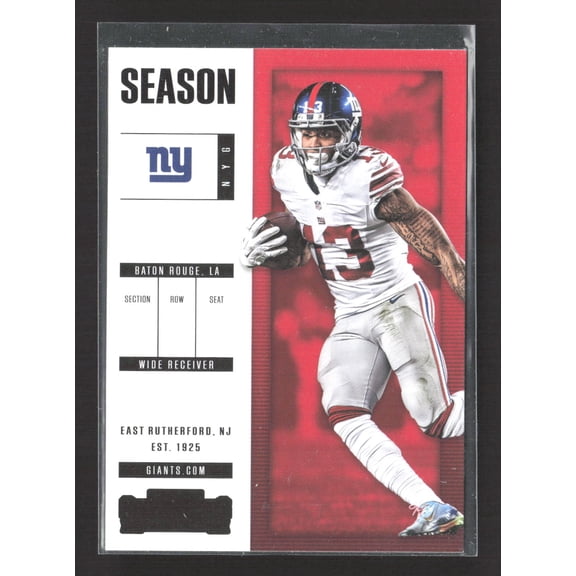 2017 Panini Contenders Football Odell Beckham Jr. New York Giants #81 Football Card