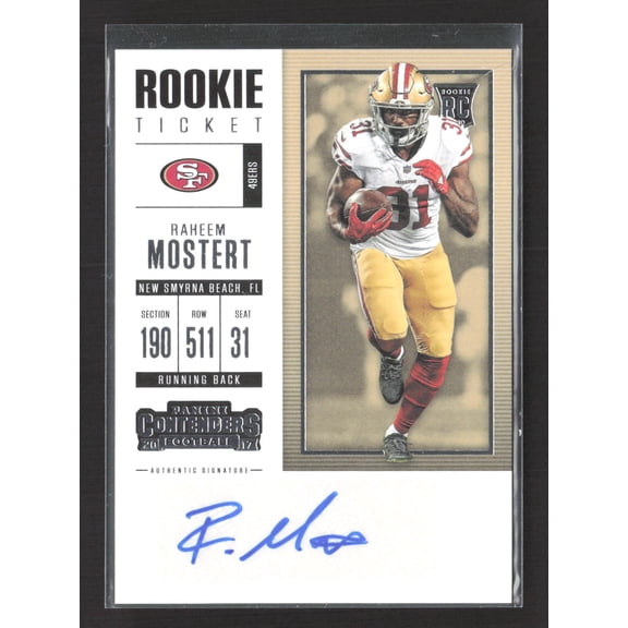 2017 Panini Contenders Football Raheem Mostert #297 RC