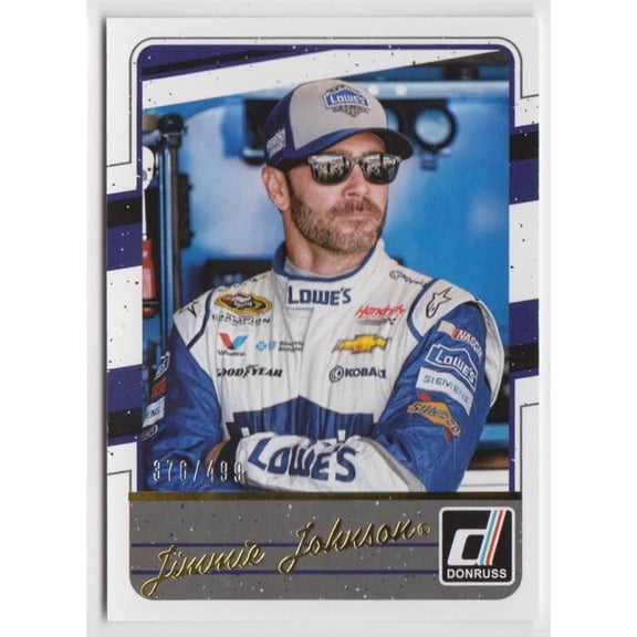 2017 Panini Donruss Base Set Gold Foil NASCAR Jimmie Johnson #47 Parallel Serial #47