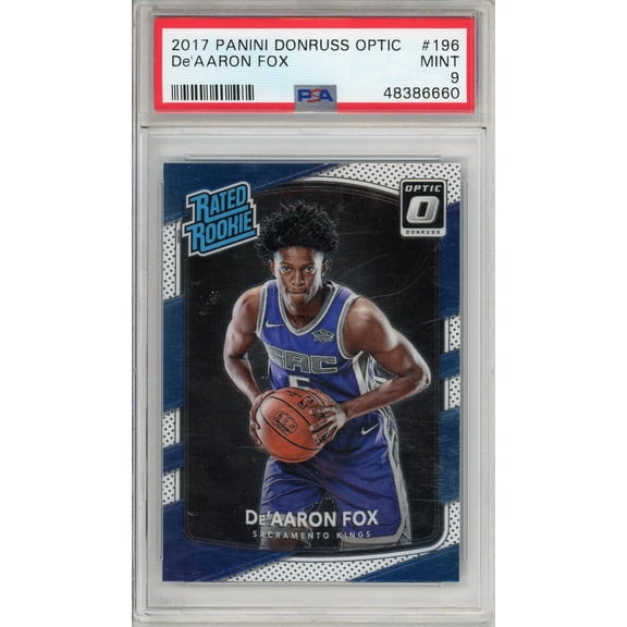 2017 Panini Donruss Optic De'aaron Fox #196 Rookie PSA 9