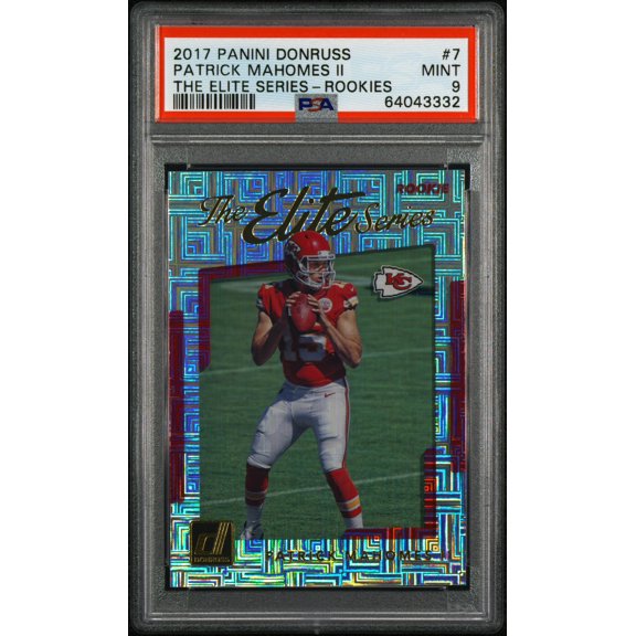 2017 Panini Donruss The Elite Series Rookie Patrick Mahomes II #7 PSA 9
