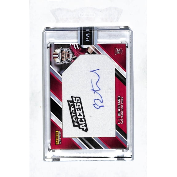 2017 Panini Instant Instant Access C.J. Beathard #IAP-7 RC San Francisco 49ers NFL Autographed Football Trading Card