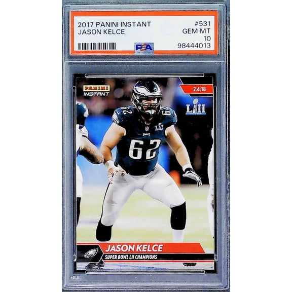 2017 Panini Instant Jason Kelce Philadelphia Eagles #531 POP 4 PSA 10 Gem Mint Trading Card SER:98444013
