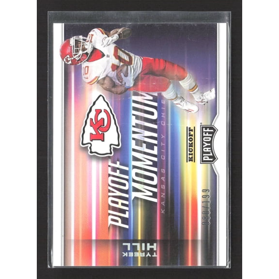 2017 Panini Playoff Momentum Tyreek Hill Kansas City Chiefs Kickoff #4 /199 Football Card