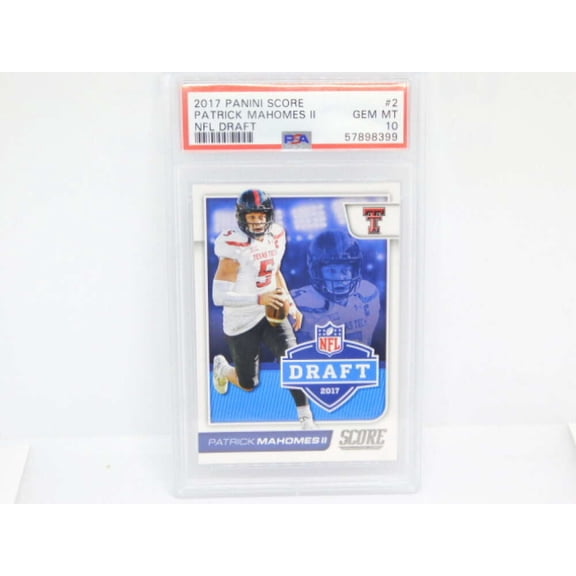 2017 Panini Score NFL Draft Rookie RC #2 Patrick Mahomes II Kansas City Chiefs GEM MINT PSA 10 Serial Number May Vary