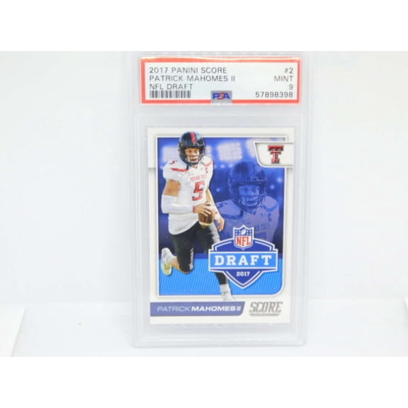 2017 Panini Score NFL Draft Rookie RC #2 Patrick Mahomes II Kansas City Chiefs MINT PSA 9 Serial Number May Vary