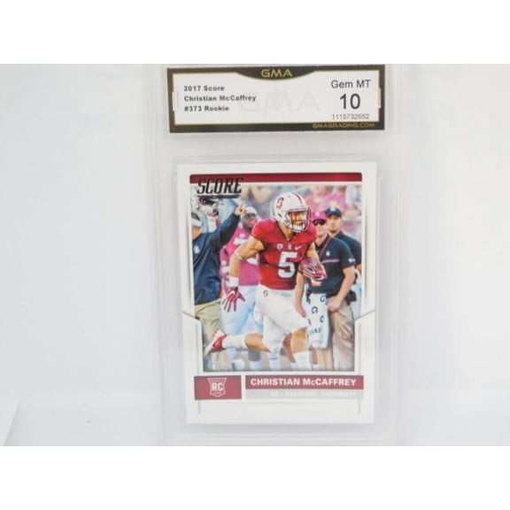 2017 Panini Score Rookie RC #373 Christian McCaffrey Stanford Cardinal GMA 10 Serial Number May Vary