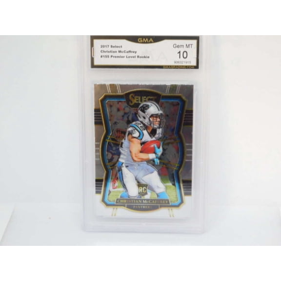 2017 Panini Select Premier Level Rookie RC #155 Christian McCaffrey Carolina Panthers GMA 10 Serial Number May Vary