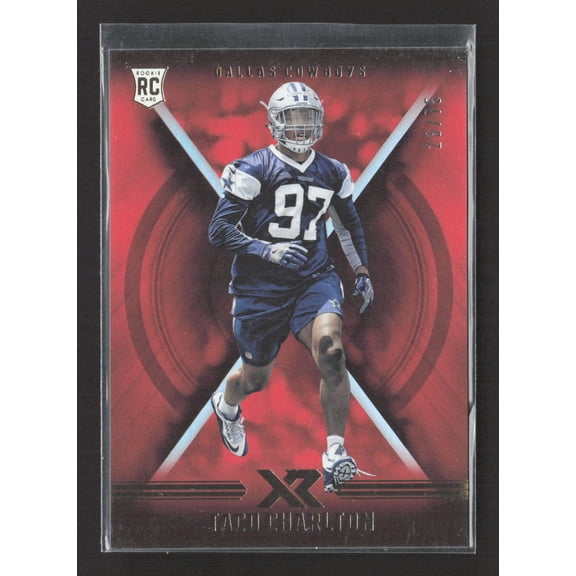 2017 Panini XR Taco Charlton Dallas Cowboys Red /75 RC #132 Football Card