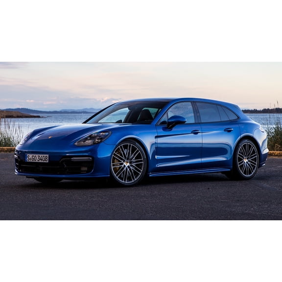 2017 Porsche Panamera Turbo Sport Turismo SportDesign Package Car - 24x36 Inch Laminated Poster - Stunning Detail and Bold Colors
