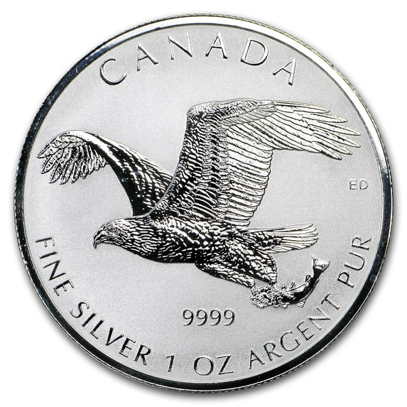 2017 RCM 1 oz Silver Birds of Prey Series Bald Eagle Reverse Pf