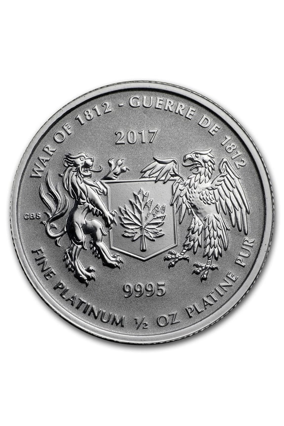2017 Royal Canadian Mint War of 1812 1/2 oz Platinum Coin - Sealed