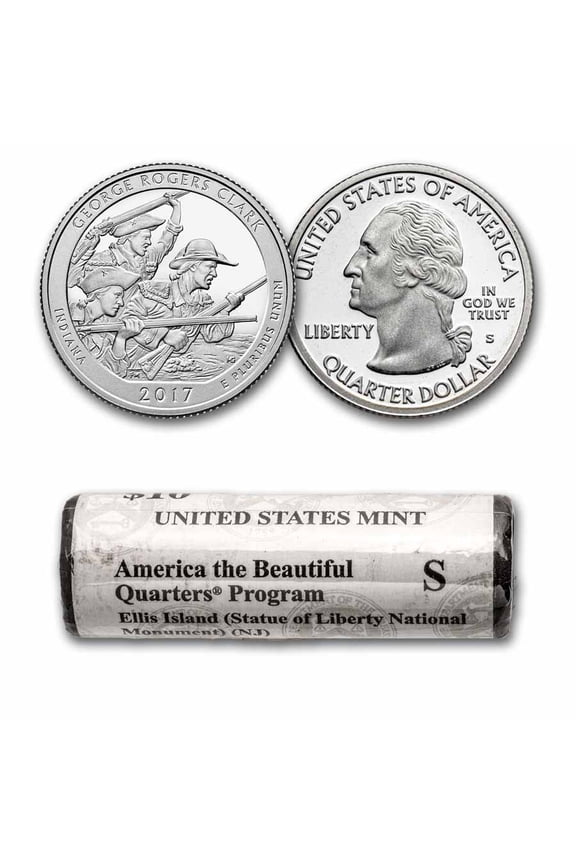 2017-S ATB Quarter George Rogers Clark 40-Coin Roll Gem Proof
