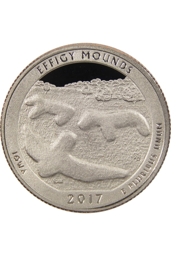 2017 S Effigy Mounds NP National Park Quarter Choice Proof Clad Coin