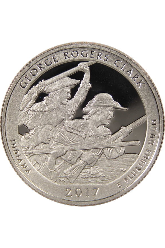 2017 S George Rogers Clark NHP National Park Quarter Choice Proof Clad