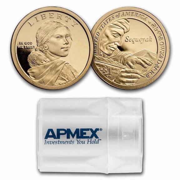 2017-S Native Amer $1 - Sequoyah 20-Coin Roll Gem Proof