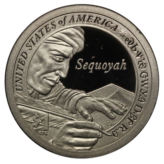 2017-S Native American Dollar Gem Deep Cameo Proof - Sequoyah