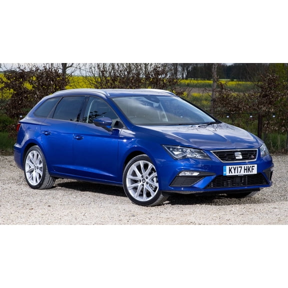 2017 SEAT Leon ST FR UK Car - 24x36 Inch Glossy Laminated Poster - Stunning Detail and Bold Colors