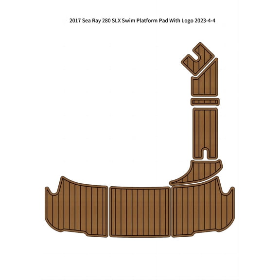 2017 Sea Ray 280 SLX Swim Platform Pad Boat EVA Foam Faux Teak Deck Flooring Mat