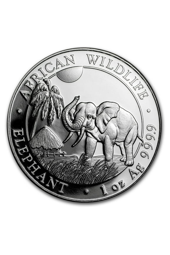 2017 Somalia 1 oz Silver Elephant BU
