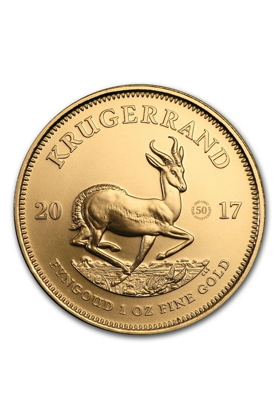 2017 South Africa 1 oz Gold Krugerrand 50th Anniv BU (Privy)
