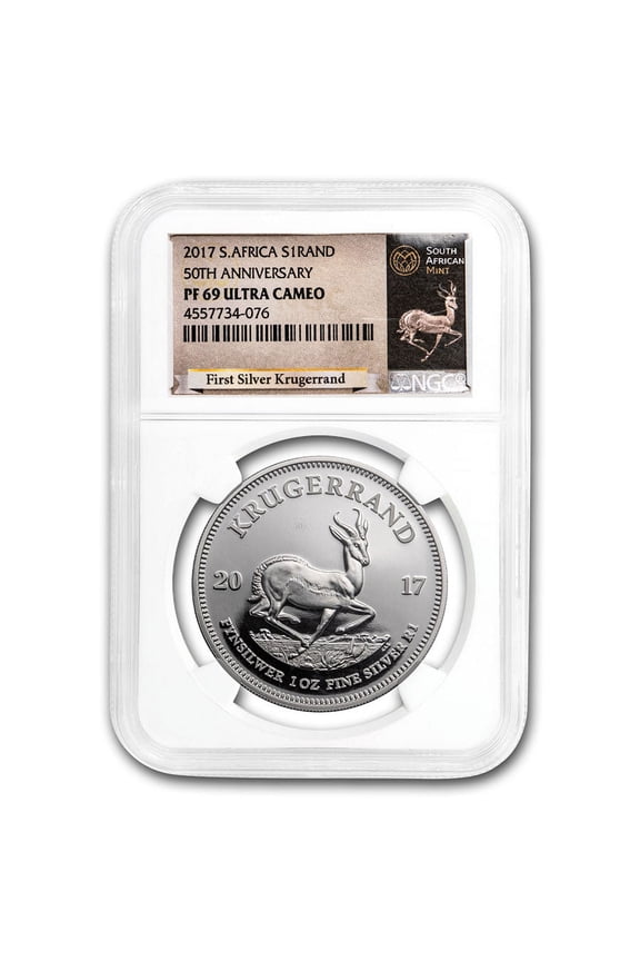2017 South Africa 1 oz Silver Krugerrand PF-69 NGC