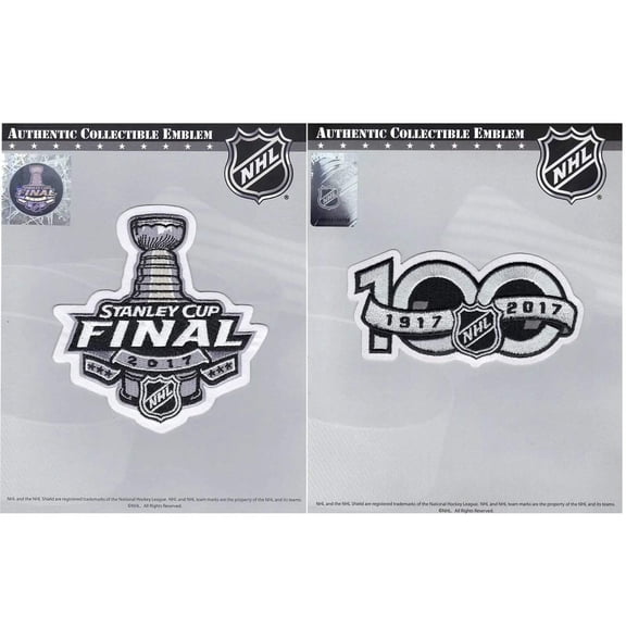 2017 Stanley Cup Final NHL Hockey 100th Centennial Season Jersey Patch Combo