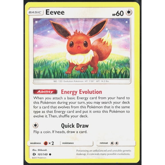 2017 Sun & Moon Eevee #101/149