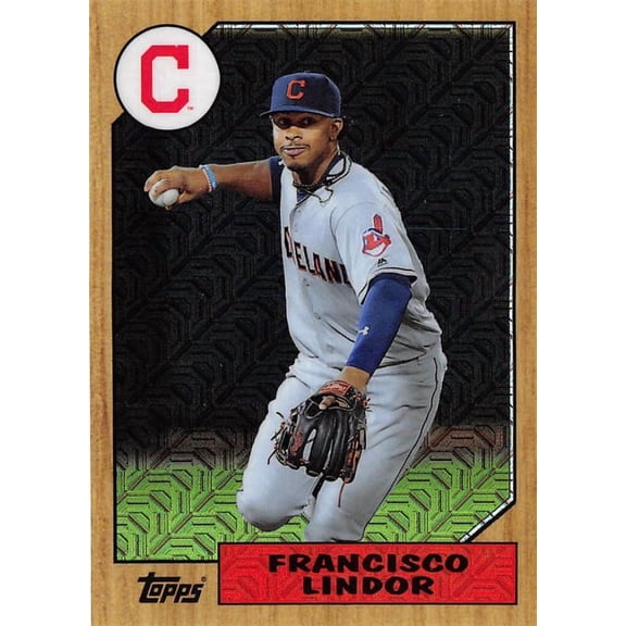 2017 TOPPS 87 CHROME SILVER PROMO REFRACTORS #87-FL FRANCISCO LINDOR CLEVELAND INDIANS