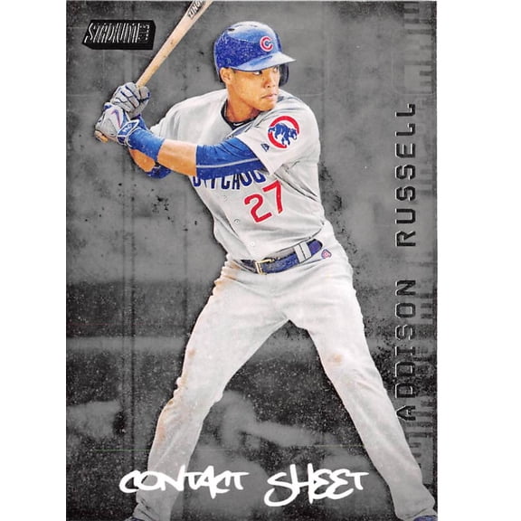 2017 TOPPS STADIUM CLUB CONTACT SHEET #CS-AR ADDISON RUSSELL CHICAGO CUBS