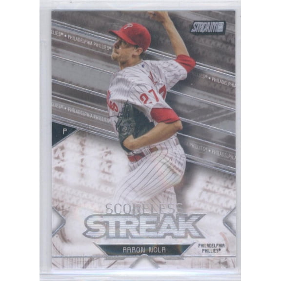 2017 TOPPS STADIUM CLUB SCORELESS STREAK #SS-AN AARON NOLA PHILADELPHIA PHILLIES