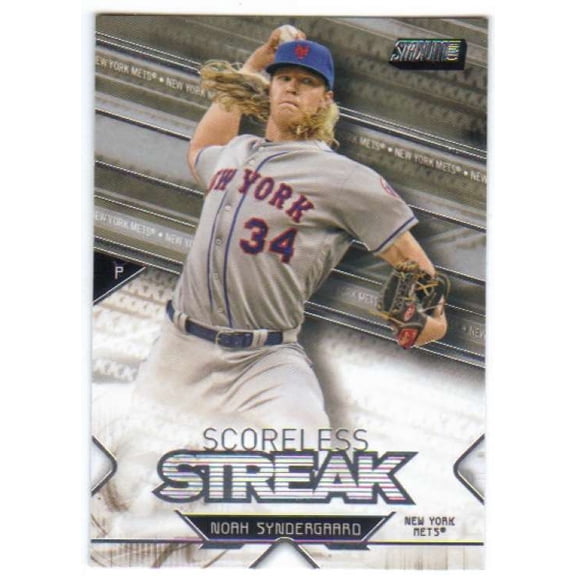 2017 TOPPS STADIUM CLUB SCORELESS STREAK #SS-NS NOAH SYNDERGAARD NEW YORK METS