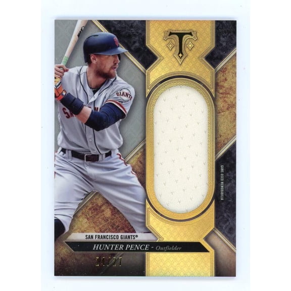 2017 TOPPS TRIPLE THREADS SINGLE JUMBO RELICS SILVER #SJR-HP HUNTER PENCE RELIC /27 SAN FRANCISCO GIANTS