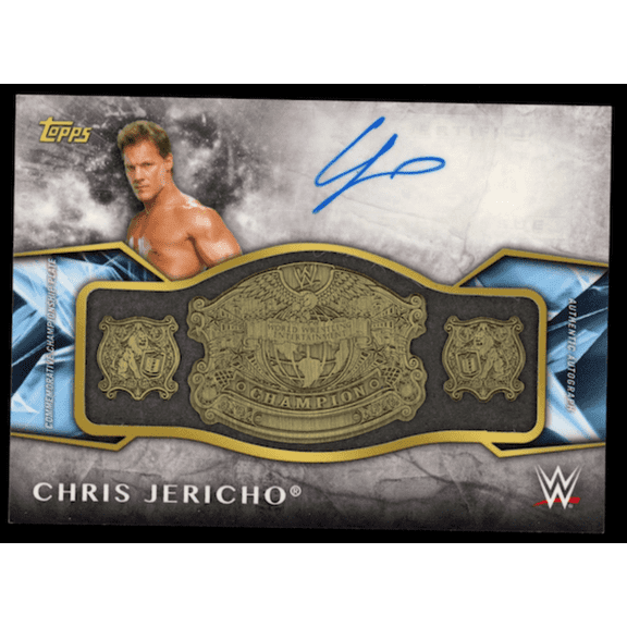 2017 Topps Legends of WWE Chris Jericho Autographed ARC-CH 05/99 Championship Plate Card Autographed Wrestling Trading Card