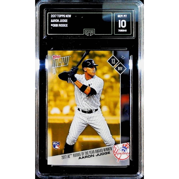 2017 Topps Now Gold ROY Award Winner #OSB-1 Aaron Judge New York Yankees RC Rookie GMA 10 Serial Number May Vary
