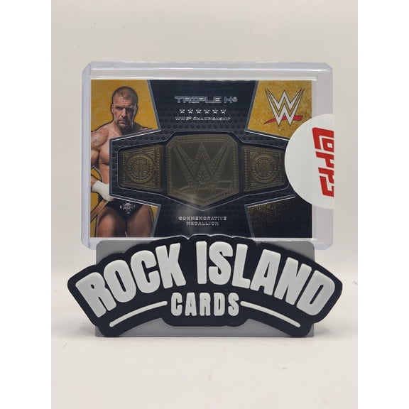 2017 Topps WWE Triple H Trading Card Gold 09/10 Commemorative Medallion #CC-TH