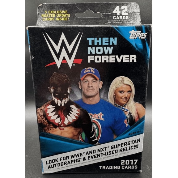 2017 Topps WWE Wrestling Then Now Forever Factory Sealed Hanger Box 42 Cards
