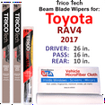 thumbnail image 1 of 2017 Toyota RAV4 Beam Blade Wipers (Set of 3) w/Rear Wiper, 1 of 3